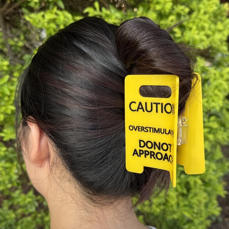 (🎄Early Christmas Sale 49%)⚠️Caution Overstimulated Sign Hair Claw Clip