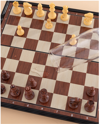 Advanced robotic chessboard with wooden chess pieces