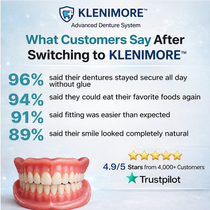⏰ 75% OFF Today! KLENIMORE™ Complete Dentures – Natural-Looking Smile