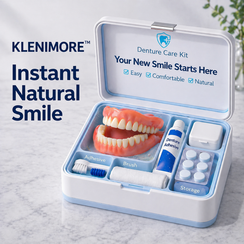 ⏰ 75% OFF Today! KLENIMORE™ Complete Dentures – Natural-Looking Smile